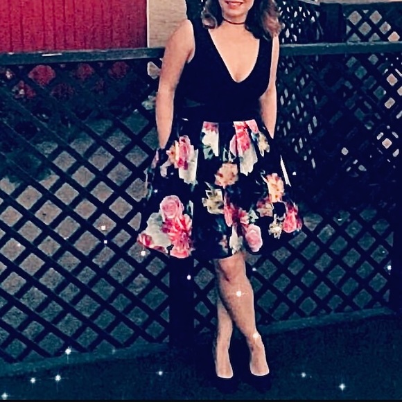 Xscape Navy blue A-Line dress - Picture 5 of 13